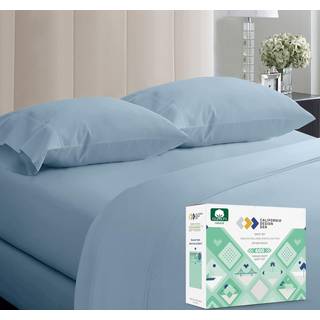 California Design Den Luxury King Size Sheet Set - 100% Cotton 600 Threat Count Deep Pocket King Sheets Hotelkvalitets sengetøj med Sateen Weave