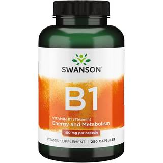 Vitamin B-1 (Thiamin), 100 mg - 250 kapsler