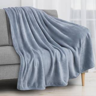 Pavilia fleece t?ppe kast | Super Soft Plush Luxury Flannel Throw | Letv?gts mikrofiber t?ppe til sofa sofa seng (lysebl? 50x60 tommer)