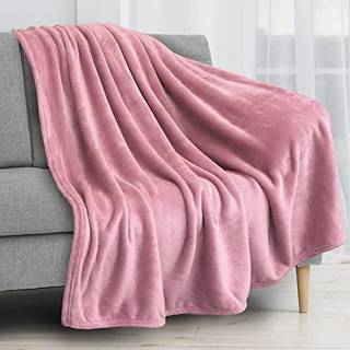 Pavilia fleece t?ppe kast | Super Soft Plush Luxury Flannel Throw | Letv?gts mikrofiber t?ppe til sofa sofa seng (r?dme pink 50x60 tommer)