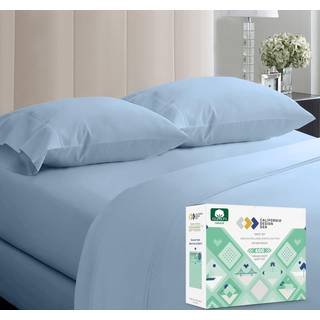 Californiens design den luksus Queen Size Sheet Set - 100% Cotton 600 Threat Count Deep Pocket Queen Sheets Hotelkvalitets sengetøj med Sateen We