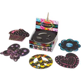 Melissa & Doug Scratch Art Friendship Mini Notes (125) med Wooden Stylus - Color Scratch Art Mini Notes Party Favours Stocking Stuffers Arts and