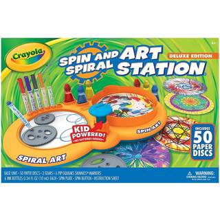 Crayola Spin & Spiral Art Station Deluxe DIY h?ndv?rk Leget?j til drenge og piger Gave aldre 6 7 8 9
