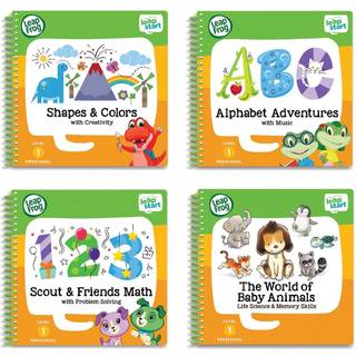LEAPFROG LEAPSTART PRESCHOOL 4-IN-1 AKTIVITETSBOK BUNDLE MED ABC Former & Colors Math Animals