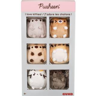 Gund Pushen Comic Collector I Love Kitties uppsättning av 6 plyschfyllda djurkatter 2 """"