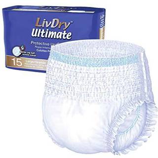 Livdry stor ultimativ voksen inkontinens undertøj max absorberende voksne bleer med lækagebeskyttelse l 15-pack