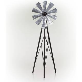 Alpine Corporation JUM368 Alpine Garden Stake Metal Wind Spinner Bronze og Silver