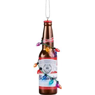 Budweiser flaske plastmaling/glimmer med julep?rer ornament