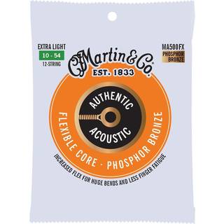 Martin Autentisk akustisk guitarstrenge Fleksible core ekstra lys s?t 10-27 10-54 92/8 Phosphor Bronze 12 String