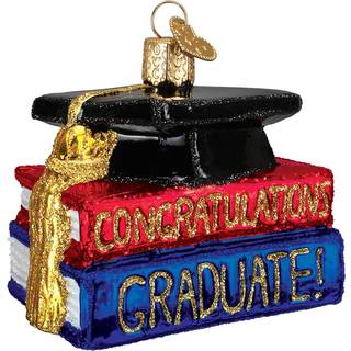 Old World Christmas Ornaments: Tillykke Graduate Glass bl?st ornamenter til juletr? (36091)