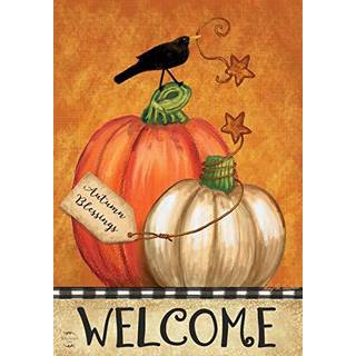 Rustik Pumpkins Fall House Flag 40 """" X 28 """" Briarwood Lane