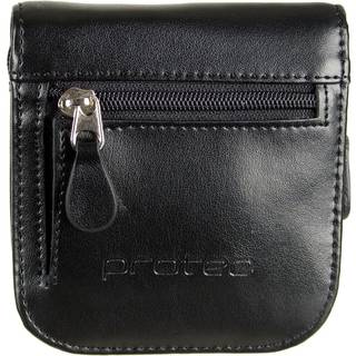 Protec trompet/lille messing Multiple (2-stykke) læder mundstykket pose med lynlås lukningsmodel L220 sort