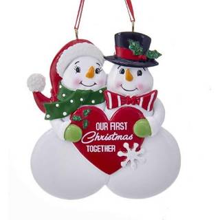 Kurt Adler 'Vores f?rste jul sammen' Ornamentharpiks 3,75 tommer