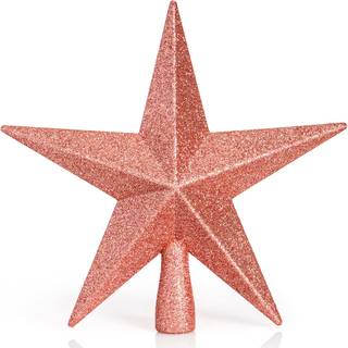 Ornativitet Glitter Star Tree Topper - Christmas Decorative Xmas Holiday Bethlehem Star Trees Toppers Ornament Decor (Rose Gold) 8 """"