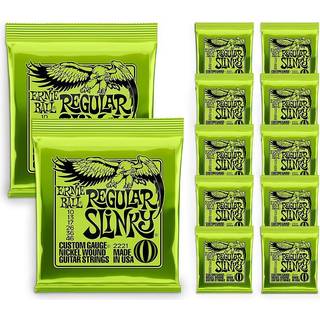 Ernie Ball Regular Slinky Custom Gauge Nickel Wound Guitar String - Set.010 - .046 (12 Pack)