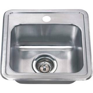 Wells rustfrit stål enkelt skål topmount køkkenvask 1515-6