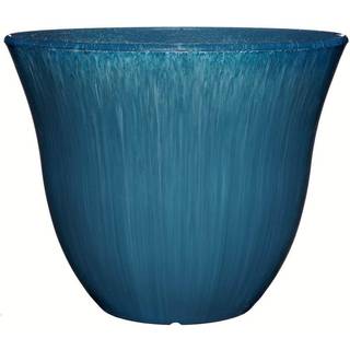 Classic Home and Garden Honeysuckle Resin Flower Pot Planter Ocean Blue 15 """"