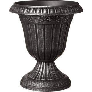 Arcadia Garden Products PL10SL Klassisk traditionel plast urn planter indend?rs/udend?rs 15 """" x 13 """" b?rstet s?lv