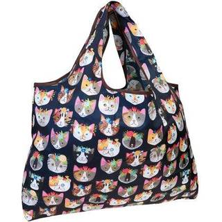 AllyDrew store sammenfoldelige tote nylon genanvendelig k?bmandspose sk?re katte