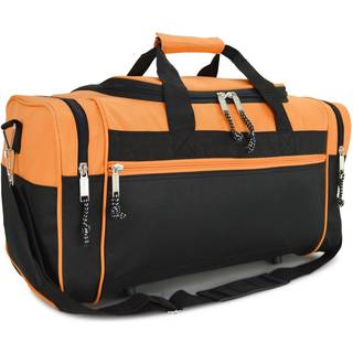 Dalix 21 Blank Sports Duffle Bag Gym Bag Travel Duffel med justerbar rem i orange