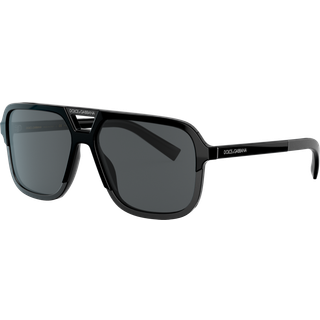 Dolce & Gabbana Mand DG4354 193481 Solbriller Acetat Sort Grå Firkantet Polariseret