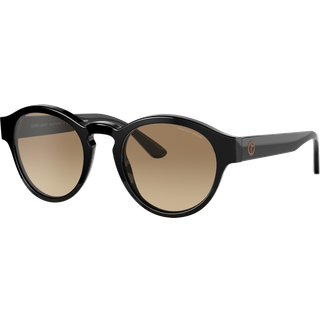 Giorgio Armani Kvinde AR8146 5875Q4 Solbriller Acetat Sort Brun Pantos Normal Skygge