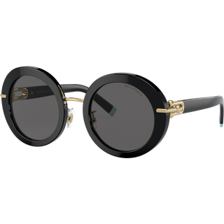 Tiffany Kvinde TF4201 8001S4 Solbriller Acetat Sort Grå Rund Normal