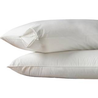 Aller-let vaskbar varmtvand vask pudebeskytter 2 pakke hvid 2 t?lling