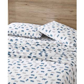 Eddie Bauer- Full Sheet Set Cotton Flannel Bedding Set b?rstet for ekstra bl?dhed Hyggeligt hjem D