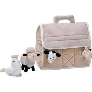 Lams & Ivy Baby Farm Plush Barn med 4 udstoppede dyr leget?j - Taupegraywhite