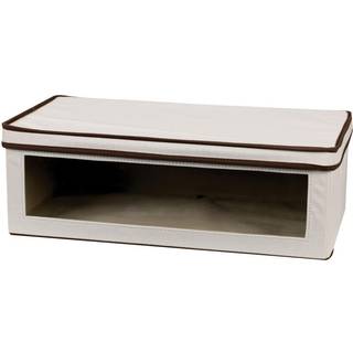 Husholdnings Essentials 514 Vision Storage Box - Natural Canvas With Brown Trim - Stor