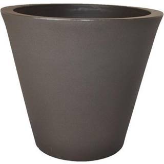 Tusco Products CR16ES Cosmopolitan Short Round Garden Planter 16 """" Espresso