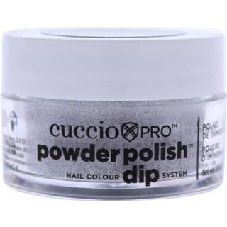 Pro pulver polsk neglefarvedipsystem - sølv med sølvglitter af cuccio farve til kvinder - 0,5 oz neglepulver