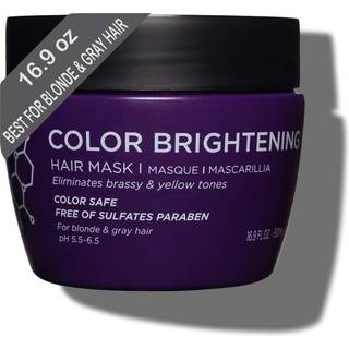 Luseta lilla hårmaske 16,9 oz dyb balsam til farvebehandlet hår neutraliserer uønskede gule toner og fjerner messing til blond og grå hårsulfat o