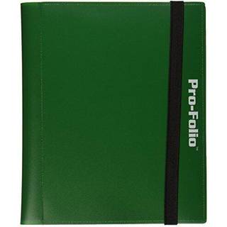 BCW Pro-Folio 4-Pocket-kortalbum-Green | Sido-laddningsdesignhandelskortbindemedel har upp till 160 kort | Perfekt lagrings- och visningslösning