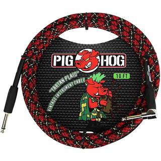 Pig Hog """"Tartan Plaid"""" v?vet jakke Tour Grade instrumentkabel 10 fod retvinklet