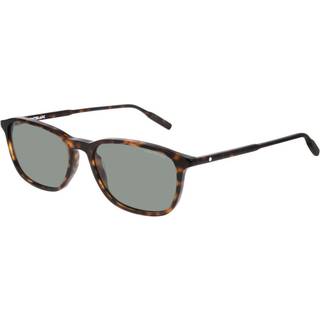 Montblanc Mand MB0082S 002 Solbriller Acetat Havana Grøn Firkantet Normal