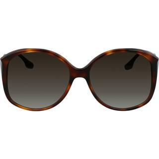 Victoria Beckham Kvinde VB629S 215 Solbriller Acetat Skildpadde Brun Rund Skygge