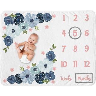 S?d jojo designs akvarel blomster pige milep?l t?ppe m?nedligt nyf?dt f?rste ?r v?kstm?t baby shower hukommelse mindes