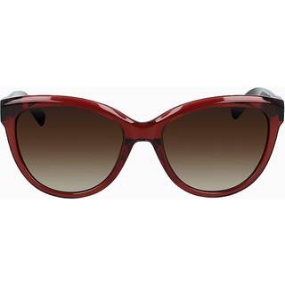 Calvin Klein Kvinde CK21709S 605 Solbriller Plast Bordeaux Brun Cat Eye Skygge