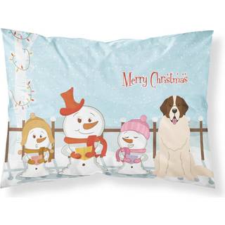 """" Caroline's Treasures Merry Christmas Carolers Moskva Watchdog Fabric Standard Pillowcase BB2358Pillowcase Multicolor """"