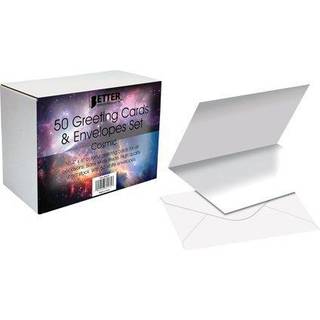 Better Office Products 50-Pack All Occasion Glykkekort Boks S?t 4 x 6 tommer 50 Assorterede tomme nregelkort & 50 Konvolutter 6 Kosmiske Galaxy D