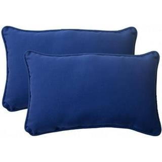 Pude Perfect Fresco Solid indend?rs/udend?rs l?ndepladser Pillow Plush Fyld vejr og fade resistent l?nde - 11.5 """" X 18.5 """" Bl? 2 t?lling