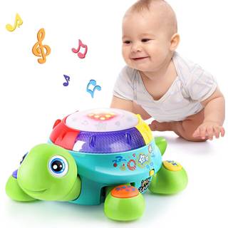 iplay ilearn baby musikalsk skildpadde leget?j sp?dbarn gennems?gning leget?j let lyd sm?barn spansk engelsk tosproget l?ring uddannelsesm?ssig f