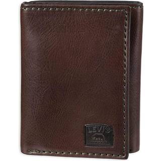 Levis mænds trifold tegnebog-slank og slank inkluderer ID-vindue og kreditkortholder Brown Stitch One Størrelse
