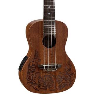 Luna Lizard Lizard/Leaf design Koncert Ukulele