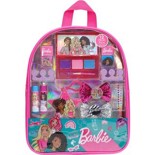 Barbie - Townley Girl Rackpack Cosmetic Makeup Gift Bag Set 12 stk inkluderer lip glans neglelak & hår tilbehør til børn teen teen tween piger i