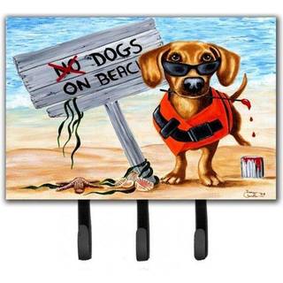 """" Caroline's Treasures AMB1341TH68 Dog Beach Dachshund Leash eller Key Holder Large Multicolor """"