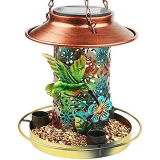 Penxua Solar Bird Feeder til udendørs jagt gaver til mor bedstemor Kvinder Metal Vandtæt udenfor Wild Bird Feeders Cardinals Feeders Gaver til fu