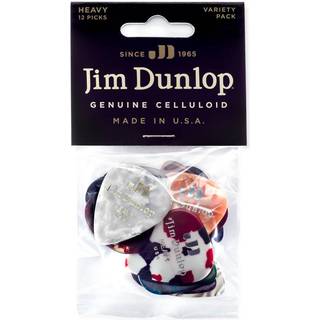 Jim Dunlop Heavy Celluloid Guitar Pick Variety Pack 12 Pack 12 Pack